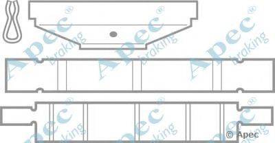 Комплектующие, тормозные колодки APEC braking KIT212