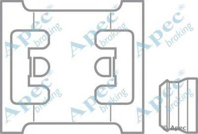 Комплектующие, тормозные колодки APEC braking KIT445