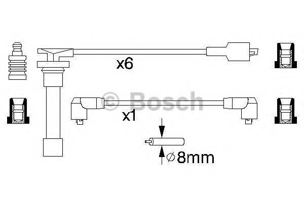 Комплект проводов зажигания BOSCH 0 986 356 788