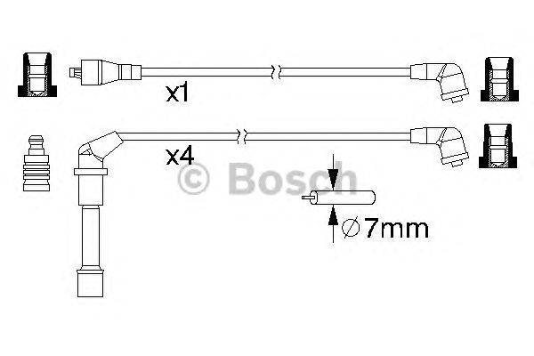 Комплект проводов зажигания BOSCH 0986357179