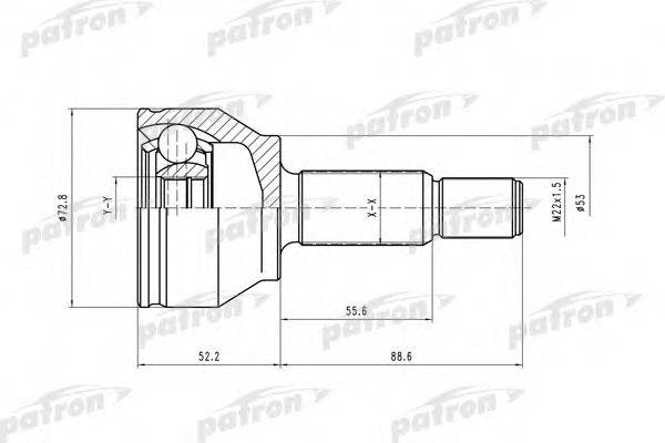 Шарнирный комплект, приводной вал PATRON PCV1429