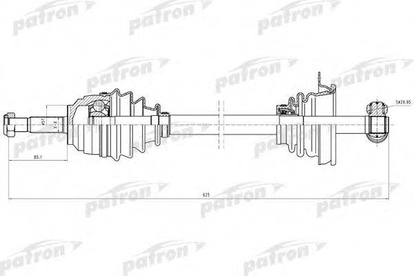 Приводной вал PATRON PDS0587