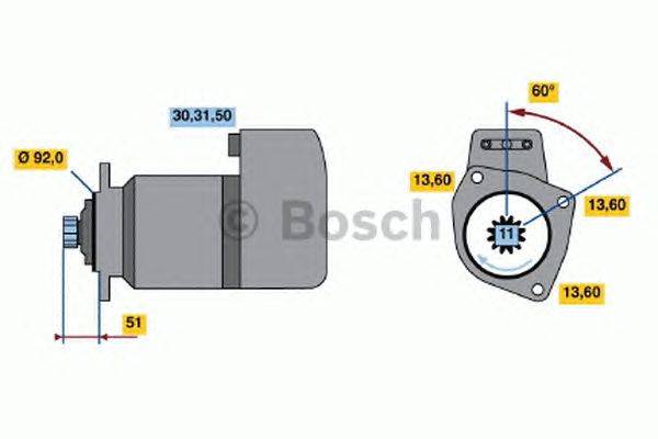 BOSCH (НОМЕР: 0 001 417 007) Стартер