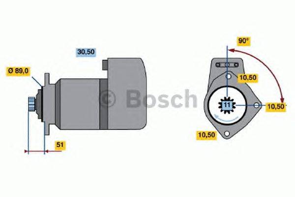 Стартер BOSCH 0 001 510 017