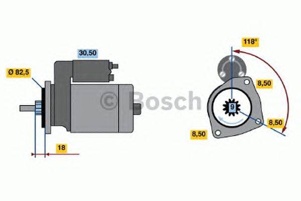 Стартер BOSCH 0 986 010 460