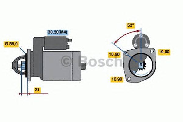 Стартер BOSCH 0 986 011 140