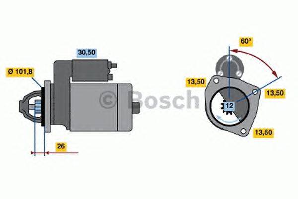 Стартер BOSCH 0986018661