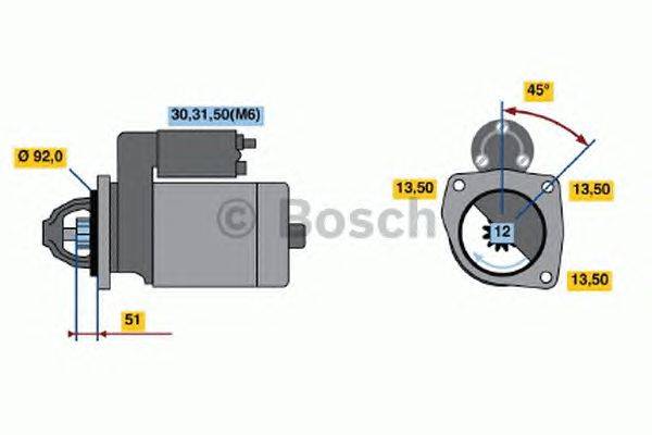 Стартер BOSCH 0986019830