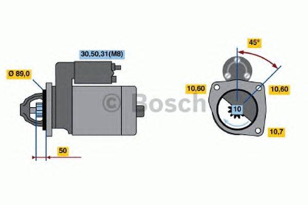 Стартер BOSCH 0 986 020 051