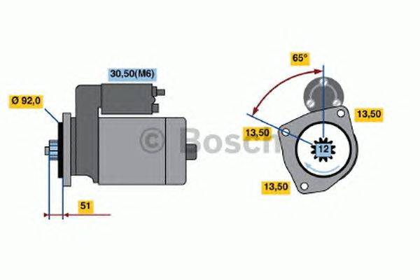 Стартер BOSCH 0986021480