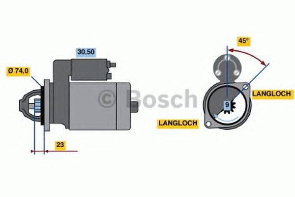 Стартер BOSCH 0 986 022 480