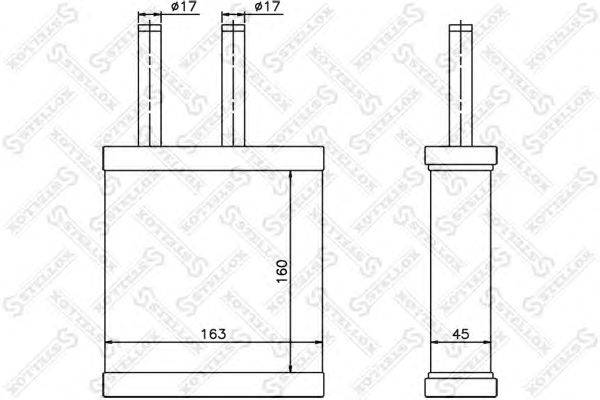 Теплообменник, отопление салона STELLOX 10-35189-SX