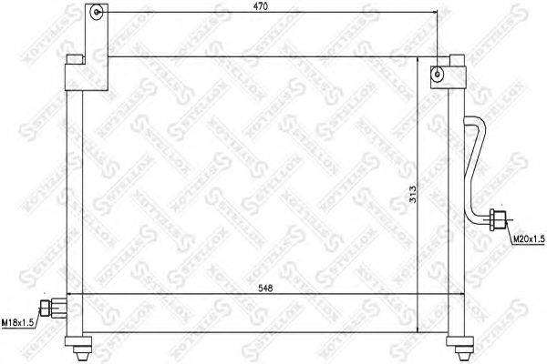 Конденсатор, кондиционер STELLOX 1045026SX