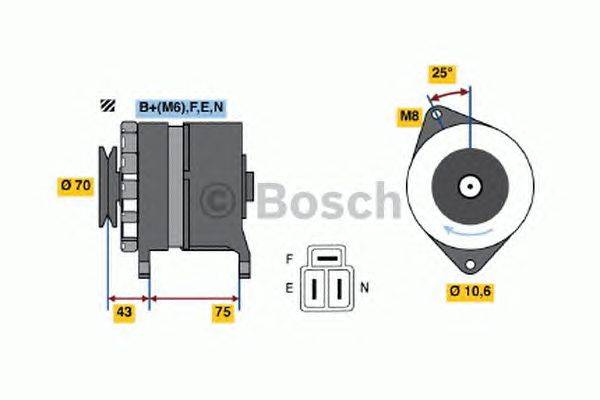 Генератор BOSCH 0986035041