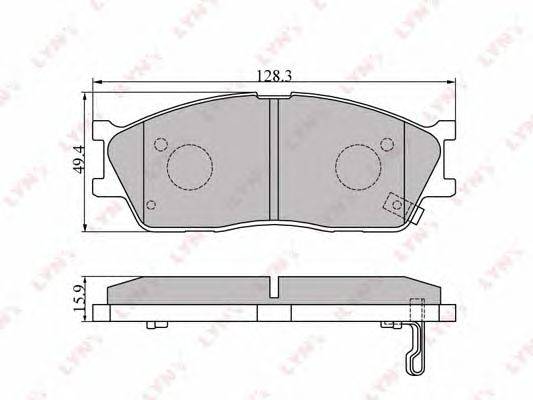 Комплект тормозных колодок, дисковый тормоз LYNXauto BD-4403