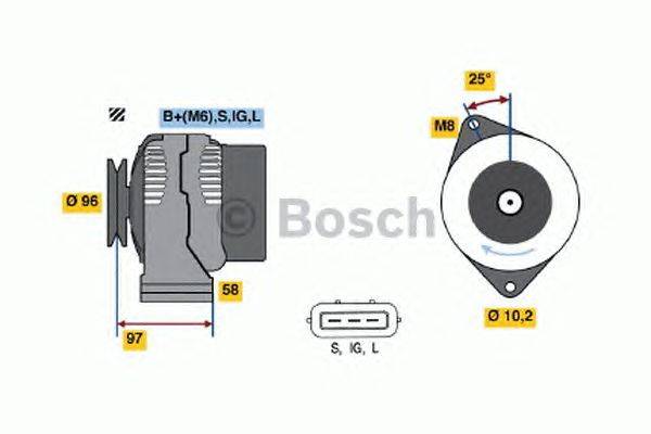 Генератор BOSCH 0 986 043 021