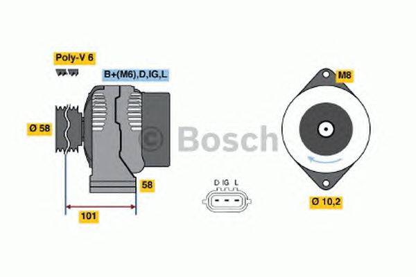 Генератор BOSCH 0 986 045 051