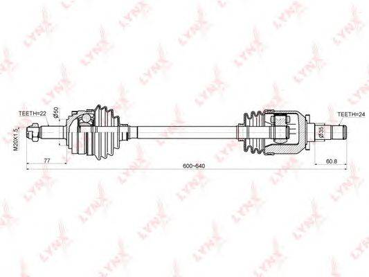 Приводной вал LYNXauto CD-4601