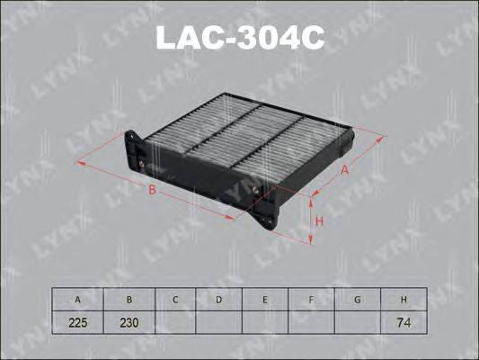 Фильтр, воздух во внутренном пространстве LYNXauto LAC-304C