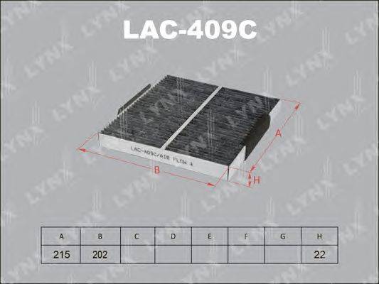 Фильтр, воздух во внутренном пространстве LYNXauto LAC-409C