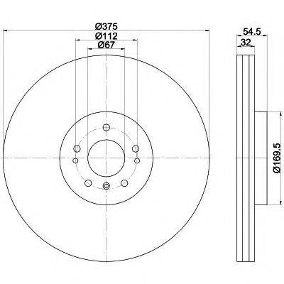 Тормозной диск HELLA PAGID 8DD355115421