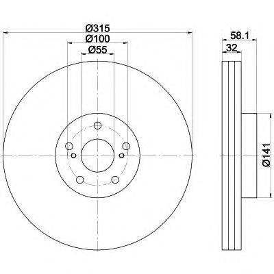 Тормозной диск HELLA PAGID 8DD 355 115-701