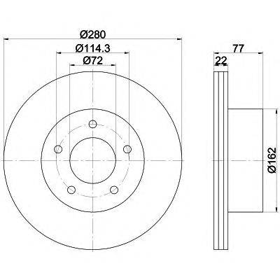 Тормозной диск HELLA PAGID 8DD 355 115-901