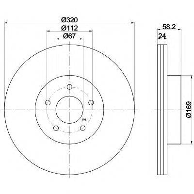 Тормозной диск HELLA PAGID 8DD 355 113-991