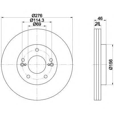 Тормозной диск HELLA PAGID 8DD355115091