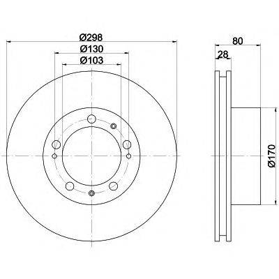 Тормозной диск HELLA PAGID 50204