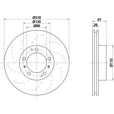 Тормозной диск HELLA PAGID 8DD 355 106-971