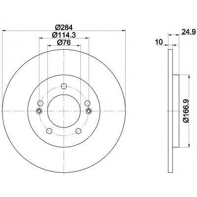 Тормозной диск HELLA PAGID 8DD 355 118-231