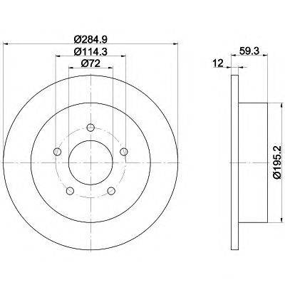 Тормозной диск HELLA PAGID 8DD 355 118-341