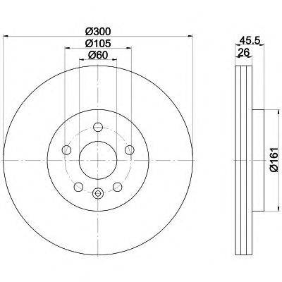 Тормозной диск HELLA PAGID 8DD355118391