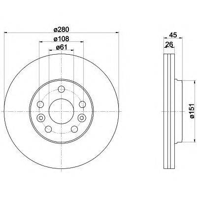 Тормозной диск HELLA PAGID 8DD 355 119-691