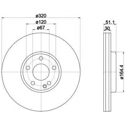 Тормозной диск HELLA PAGID 8DD 355 119-701