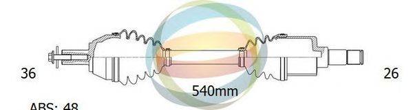Приводной вал ODM-MULTIPARTS 18-151101