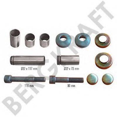 Комплект тормозных колодок, дисковый тормоз BERGKRAFT BK1613001AS