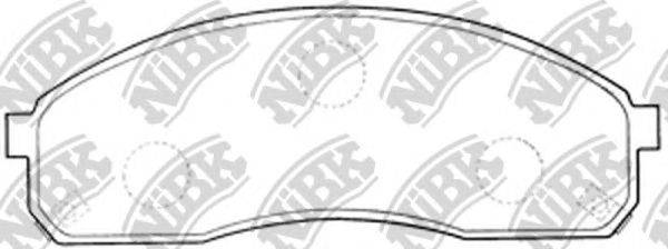 Комплект тормозных колодок, дисковый тормоз NiBK PN0671