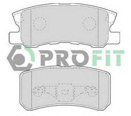 Комплект тормозных колодок, дисковый тормоз PROFIT 5000-1604