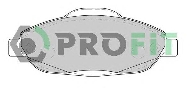 Комплект тормозных колодок, дисковый тормоз PROFIT 5000-4003