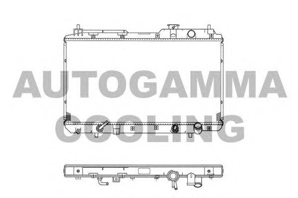 Радиатор, охлаждение двигателя AUTOGAMMA 102854