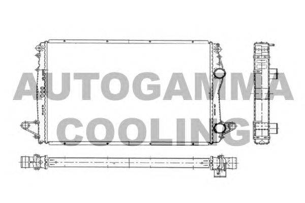 Радиатор, охлаждение двигателя AUTOGAMMA 104213