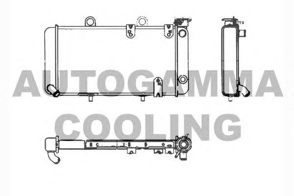 Радиатор, охлаждение двигателя AUTOGAMMA 104354
