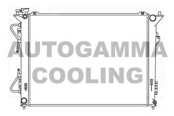 Радиатор, охлаждение двигателя AUTOGAMMA 104844