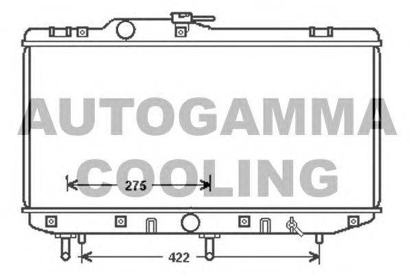 Радиатор, охлаждение двигателя AUTOGAMMA 104869