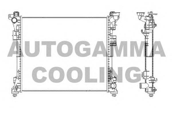 Радиатор, охлаждение двигателя AUTOGAMMA 105484