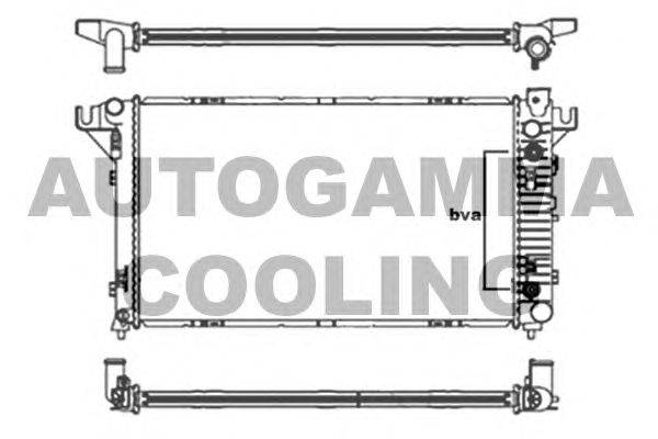 Радиатор, охлаждение двигателя AUTOGAMMA 105600