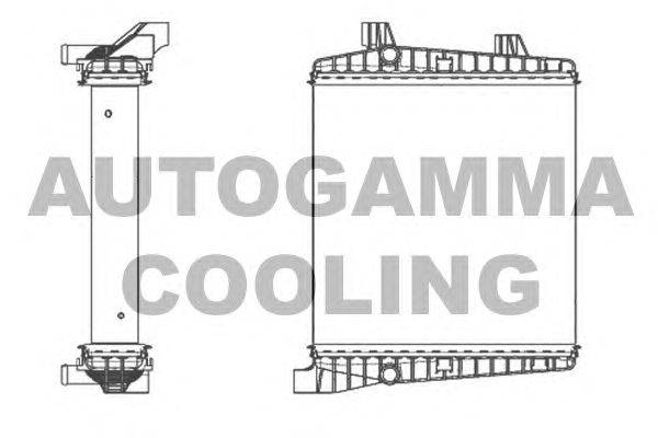 Радиатор, охлаждение двигателя AUTOGAMMA 105682