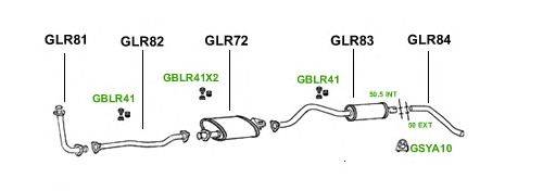 Система выпуска ОГ GT Exhaust 1037